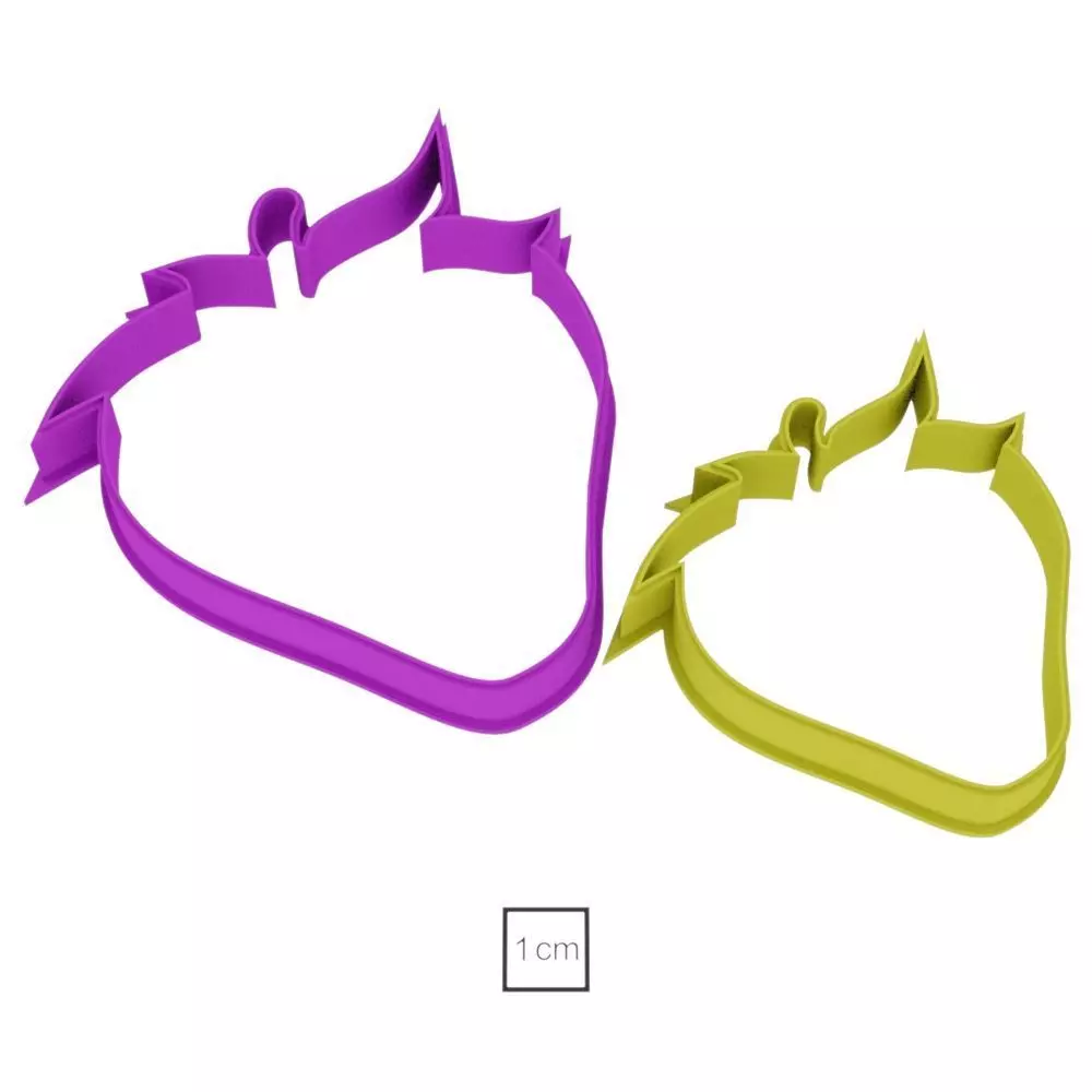 Strawberries cookie cutter for professional Free 3D print model