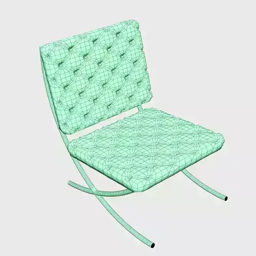 comfortable chair Low-poly 3D model