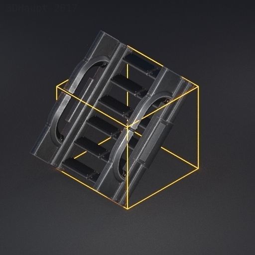 Futuristic Stairs Collection White Plastic Low-poly 3D model_59