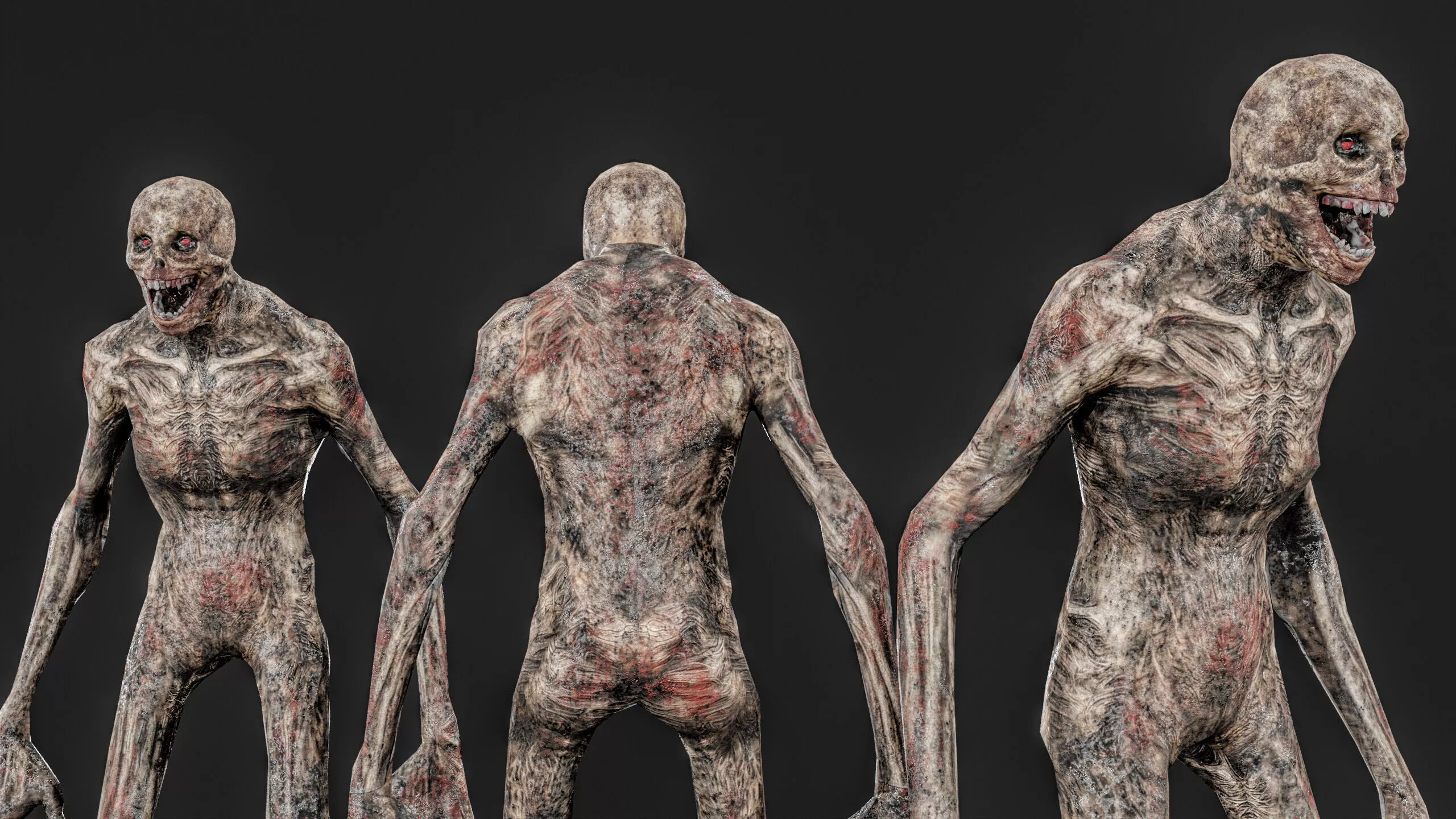 Horror monster Low-poly 3D model