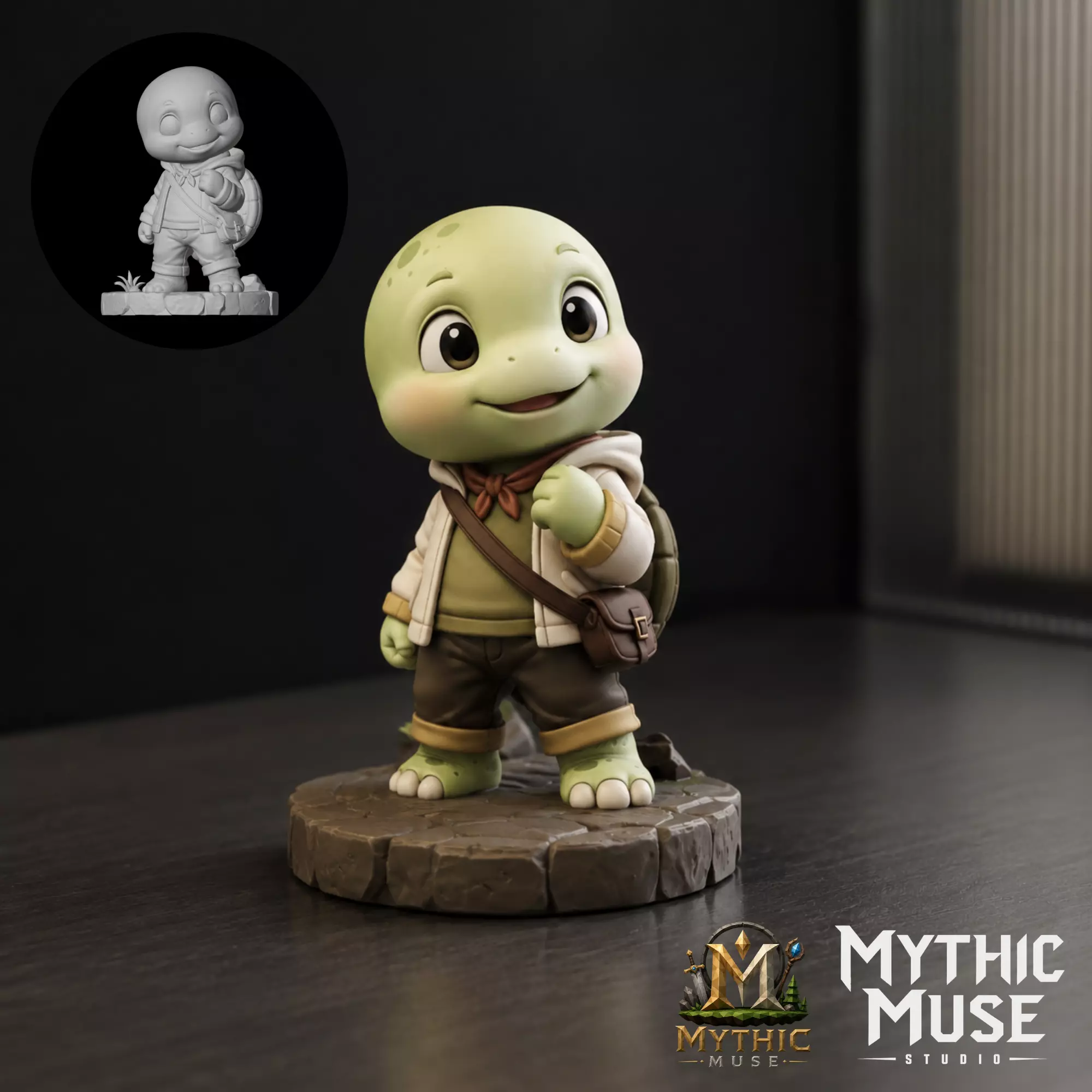 Turtle Adventurer Beastman STL Model for 3D Printing 3D 3D print model