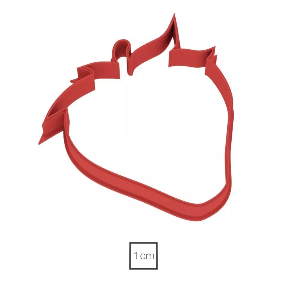Strawberry cookie cutter for professional Free 3D print model