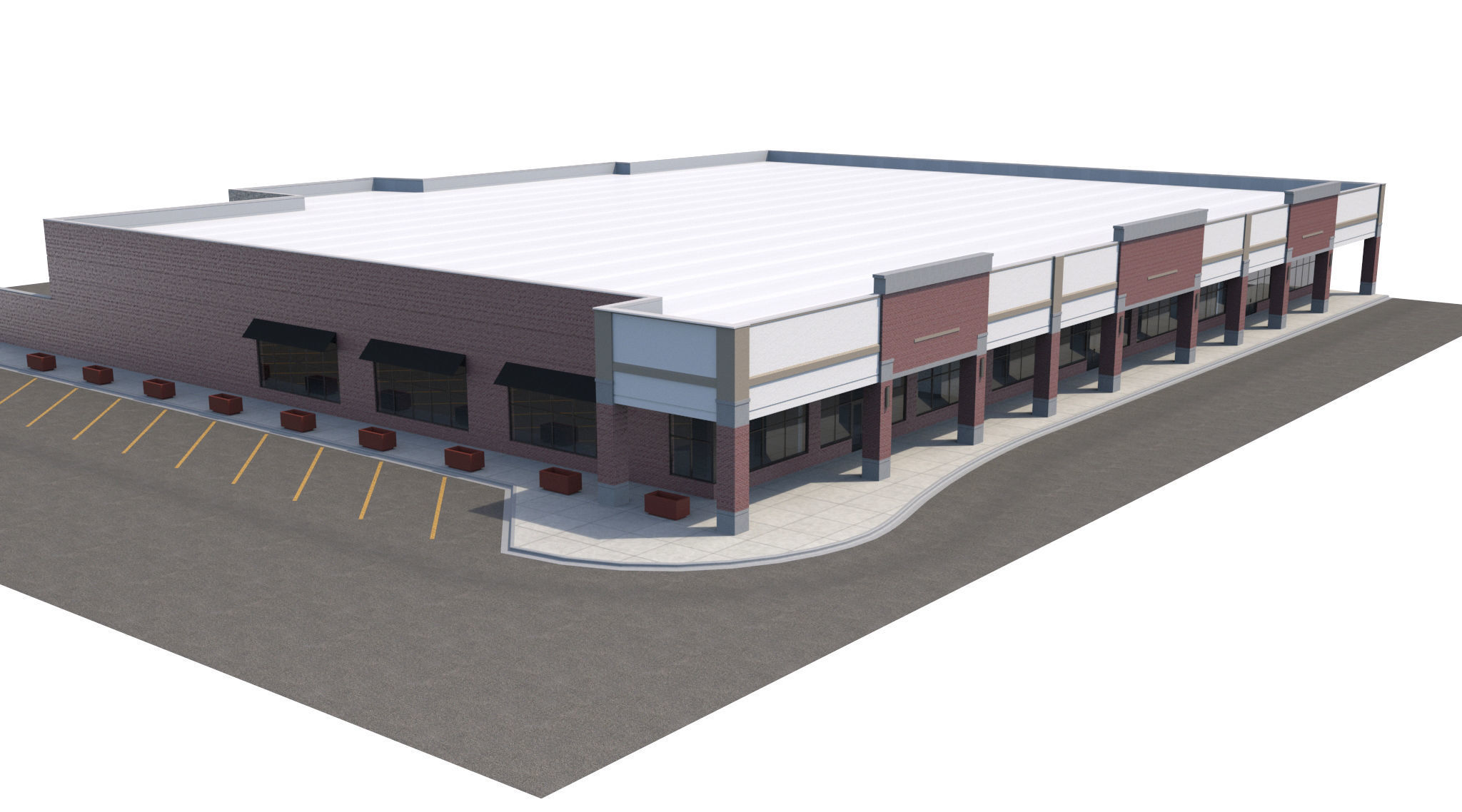 Retail-002 commercial building 3D model_11