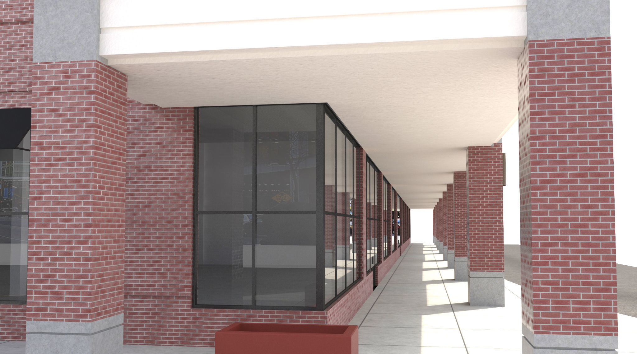 Retail-002 commercial building 3D model_7