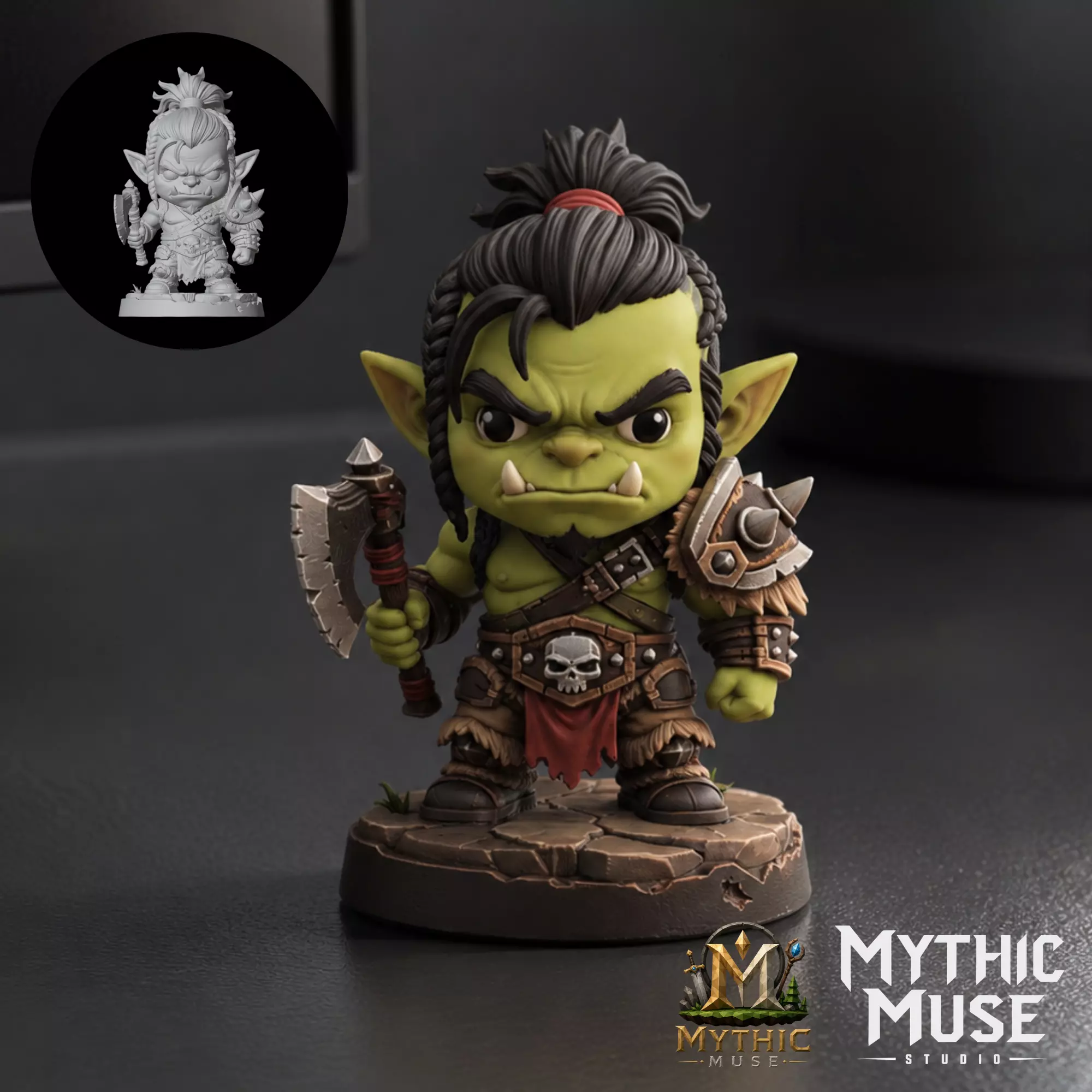 Orc Warrior STL Model for 3D Printing 3D 3D print model