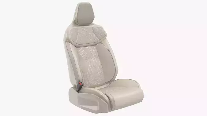 Premium Automotive Seat Beige 3D model