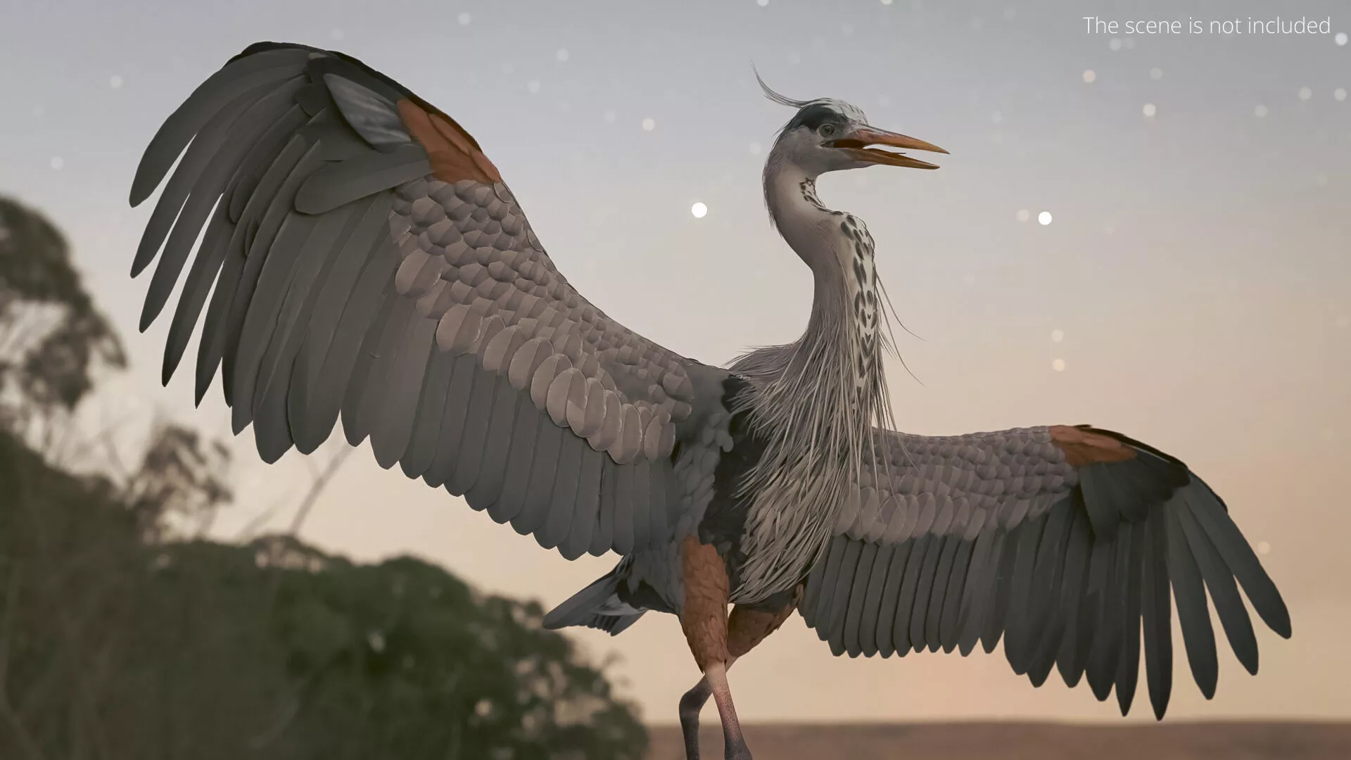 Great Blue Heron Rigged For Blender 3D model