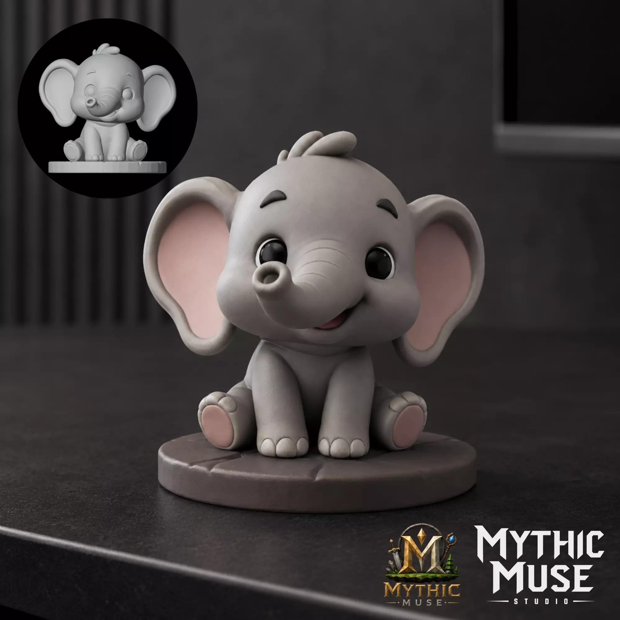 Elephant STL Model for 3D Printing 3D print model