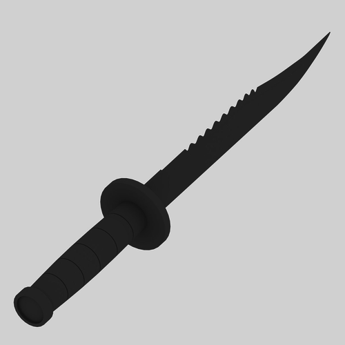 Knife Low-poly 3D model