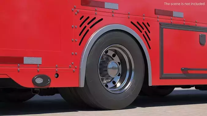 Industrial Transport Twin Wheel 3D model 2