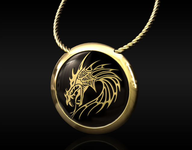 dragon pendant for men 3D print model
