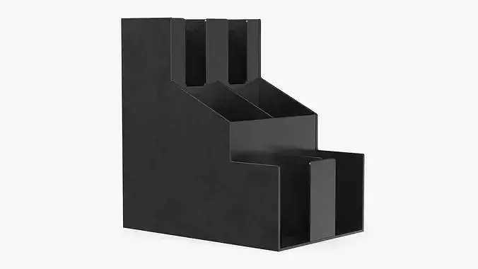 Organizer Multi Slot Plastic Black 3D model