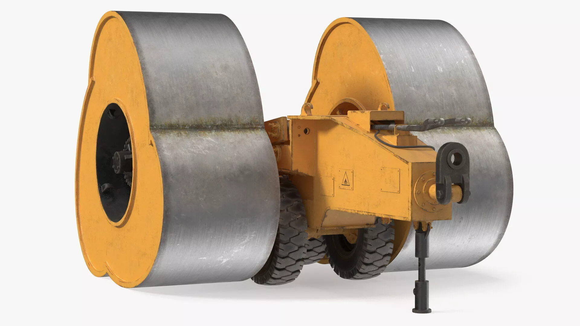 Impact Compactor Roller Dirty Rigged for Maya 3D model