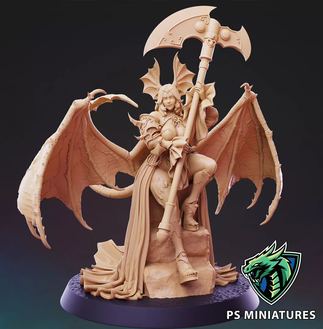 Succubus Monster Girl - Regular Proportions - Pose 2 3D print model