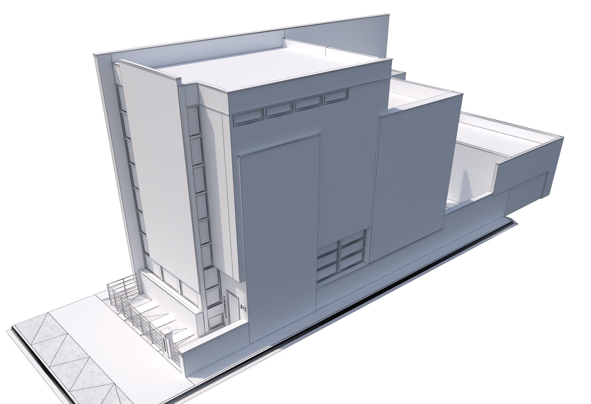 House-011 - Low Poly 3D model_7
