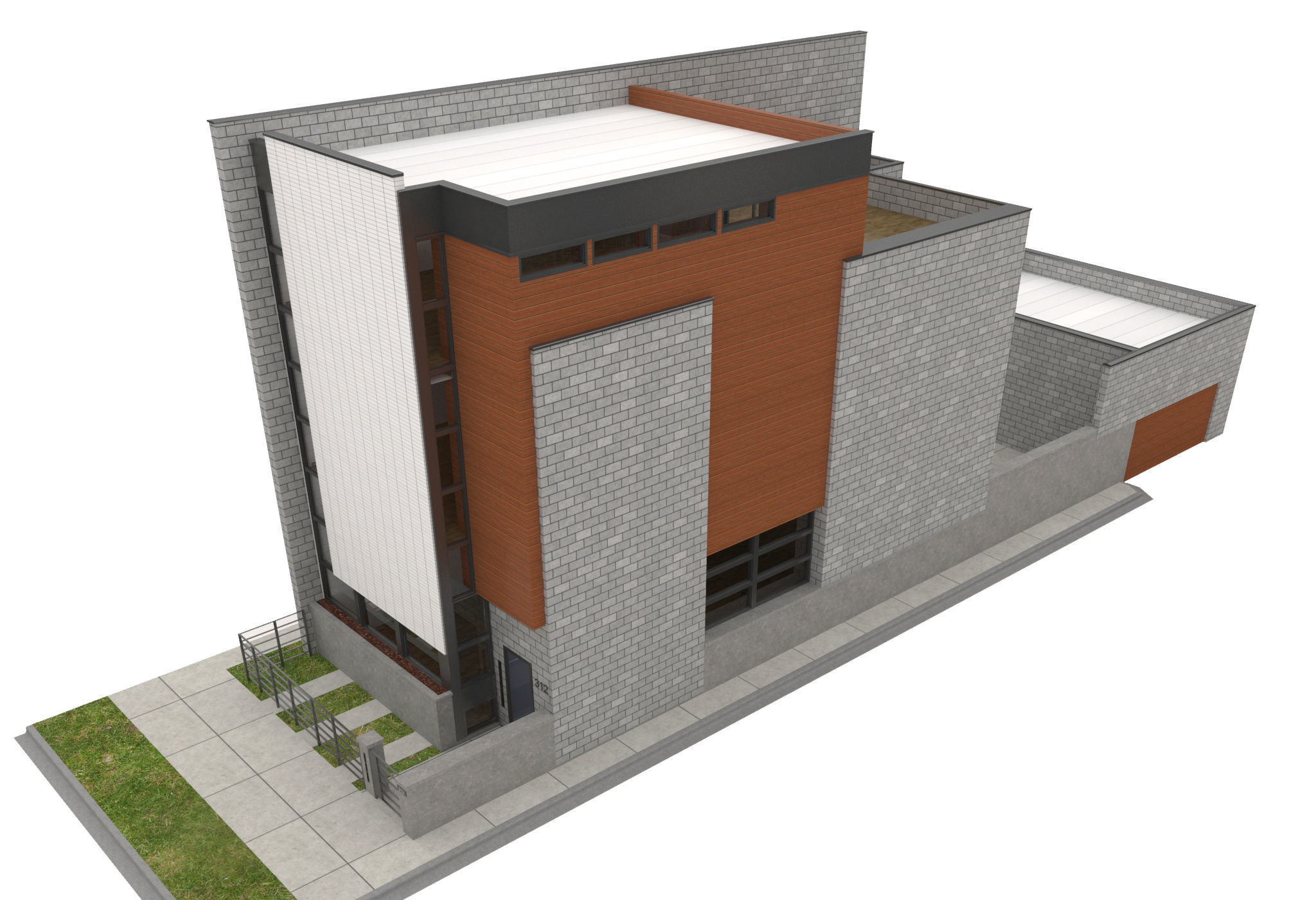 House-011 - Low Poly 3D model_5