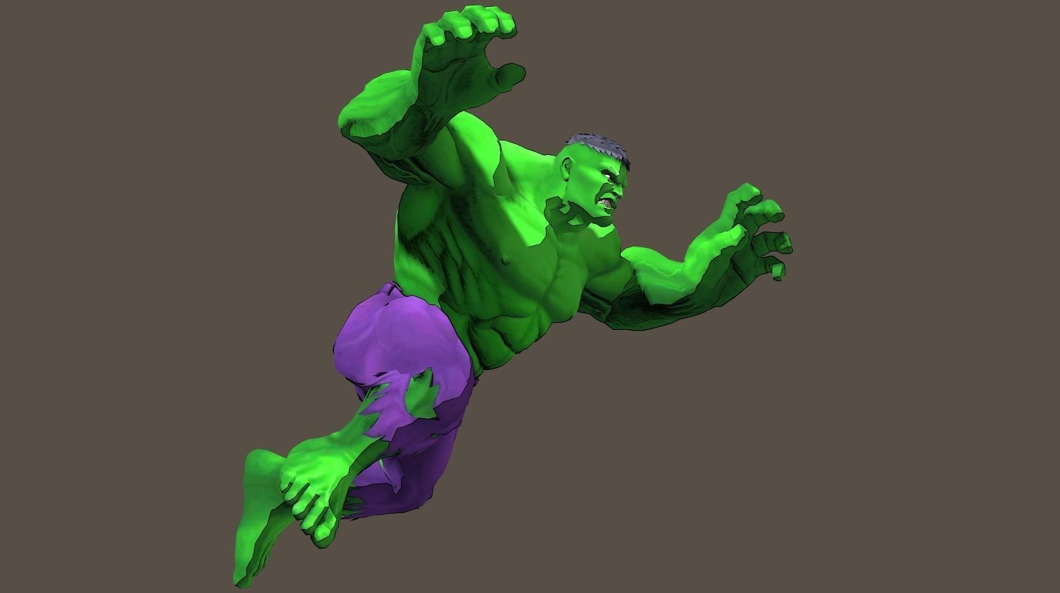 Hulk Marvel Vs Capcom 3 Rigged for poser 3D model_8
