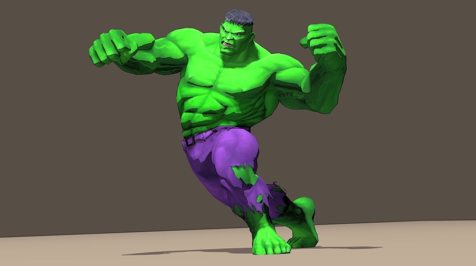 Hulk Marvel Vs Capcom 3 Rigged for poser 3D model_1