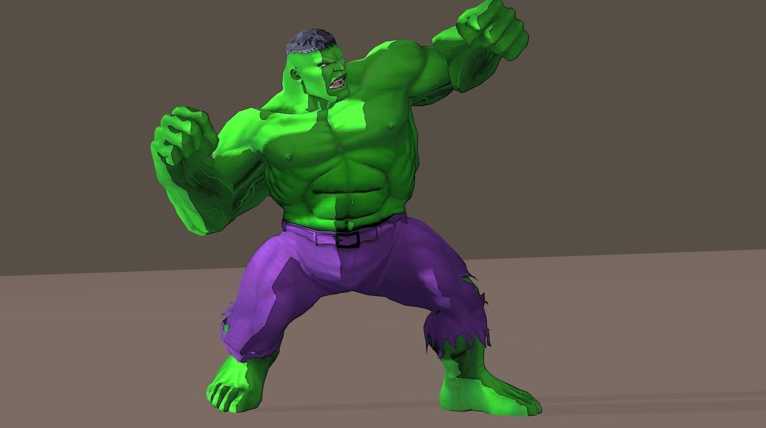 Hulk Marvel Vs Capcom 3 Rigged for poser 3D model_3