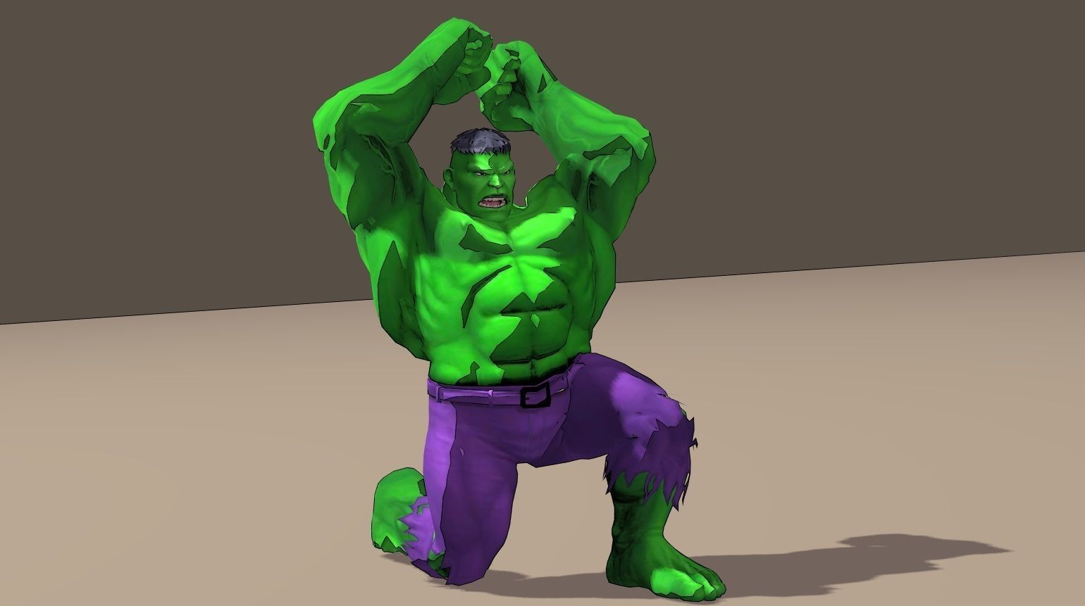 Hulk Marvel Vs Capcom 3 Rigged for poser 3D model_9