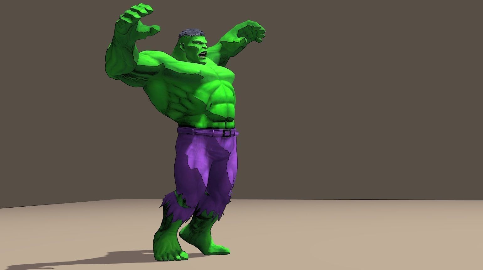 Hulk Marvel Vs Capcom 3 Rigged for poser 3D model_2