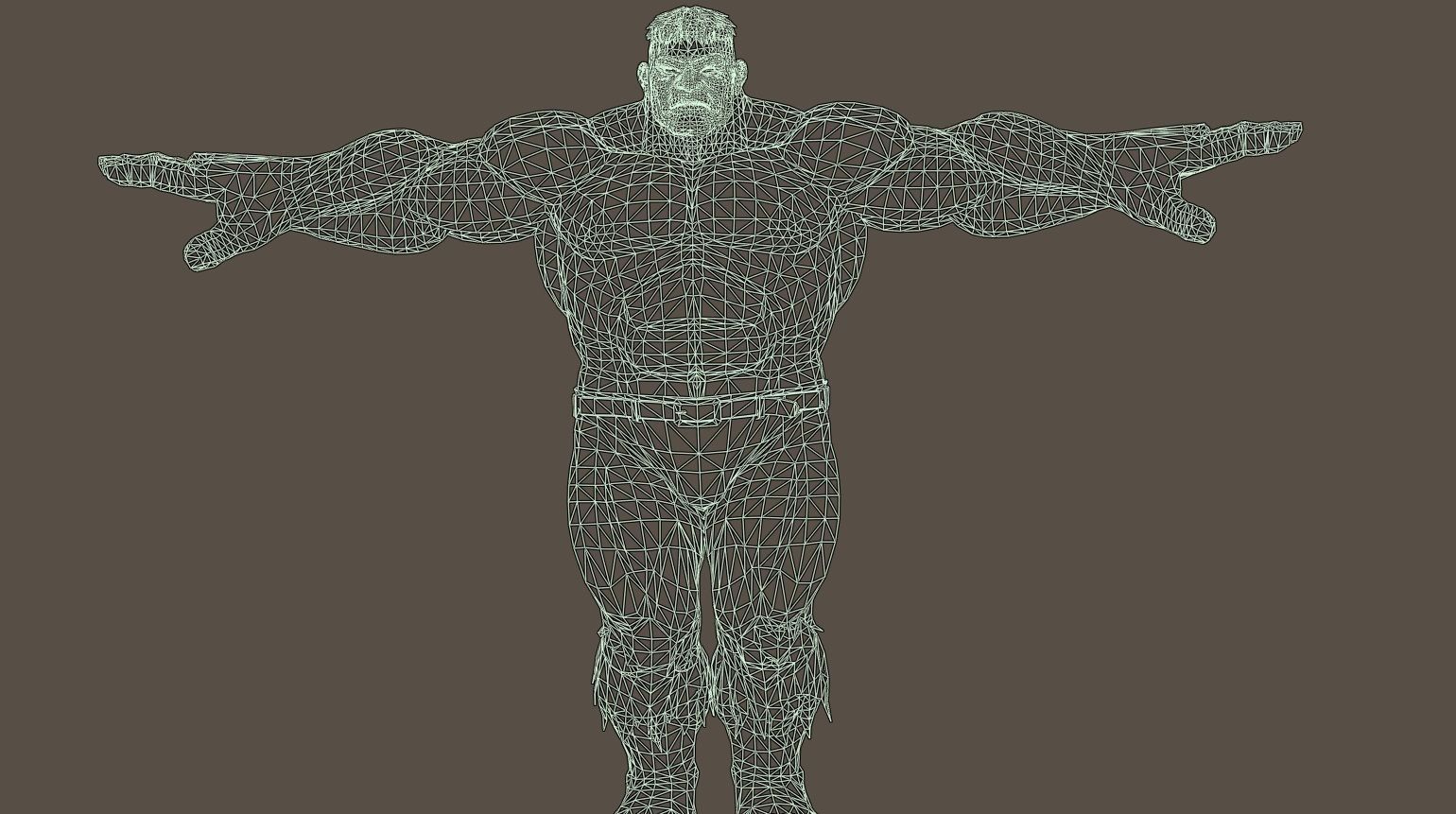 Hulk Marvel Vs Capcom 3 Rigged for poser 3D model_7