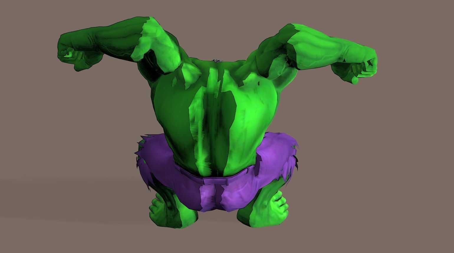 Hulk Marvel Vs Capcom 3 Rigged for poser 3D model_4