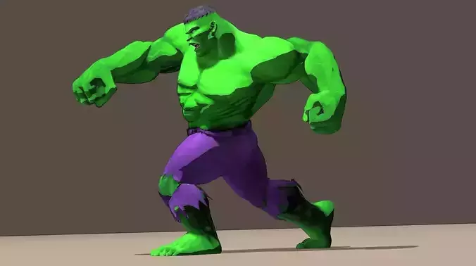 Hulk Marvel Vs Capcom 3 Rigged for poser 3D model