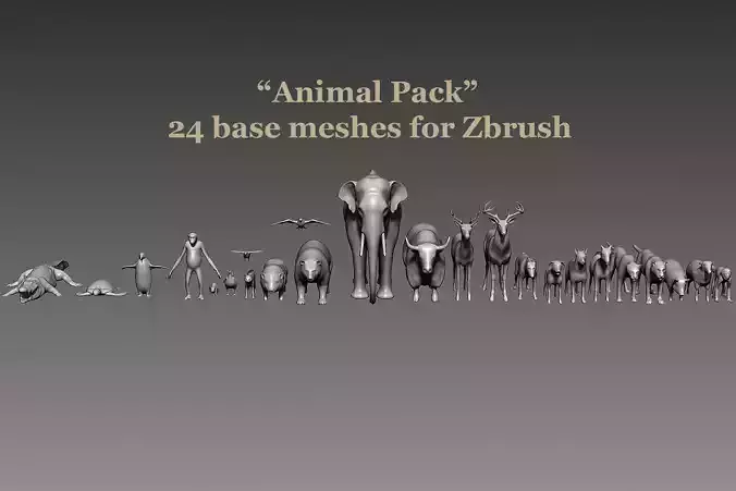 Big Animal Pack for Zbrush