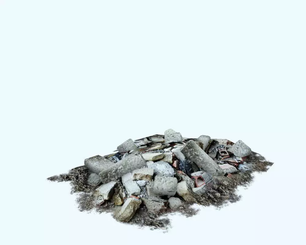 debris pile of clothes Low-poly 3D model_0