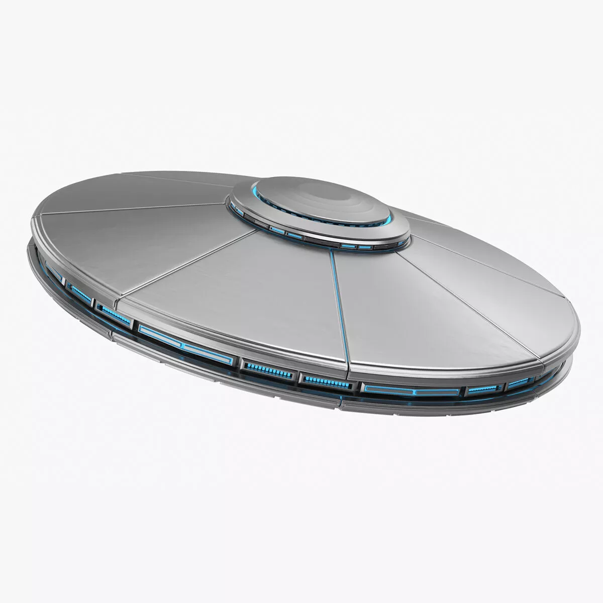 UFO Alien Flying Saucer Rigged 3D model