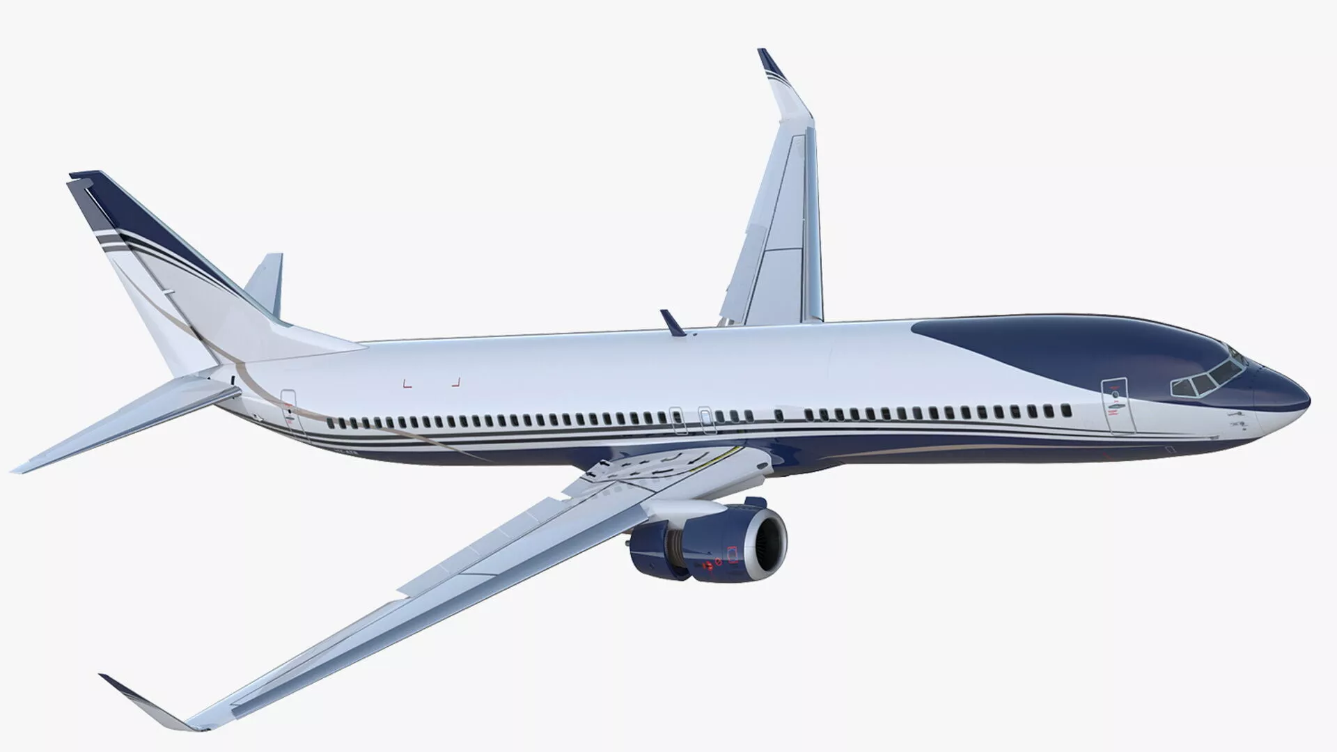 Boeing 737-900 ER with Cabin and Doors Rigged for Maya 3D model