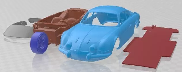 Renault Alpine A110 1600S Printable Car 3D print model