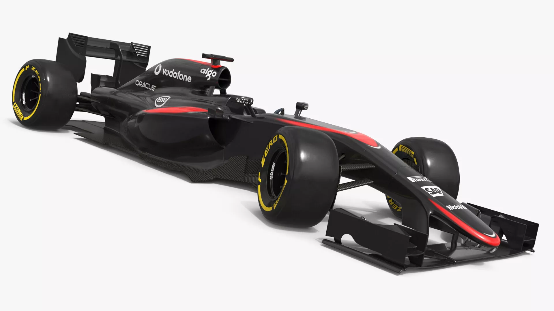 Open-Wheel Aerodynamic Race Car Rigged for Cinema 4D 3D model