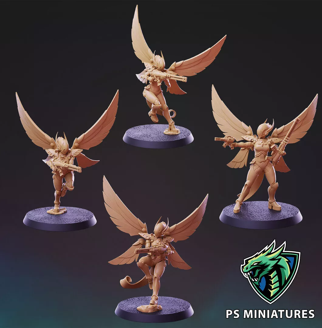 Galaxy Elves - Female Vengeful Wasps - Bundle 3D print model