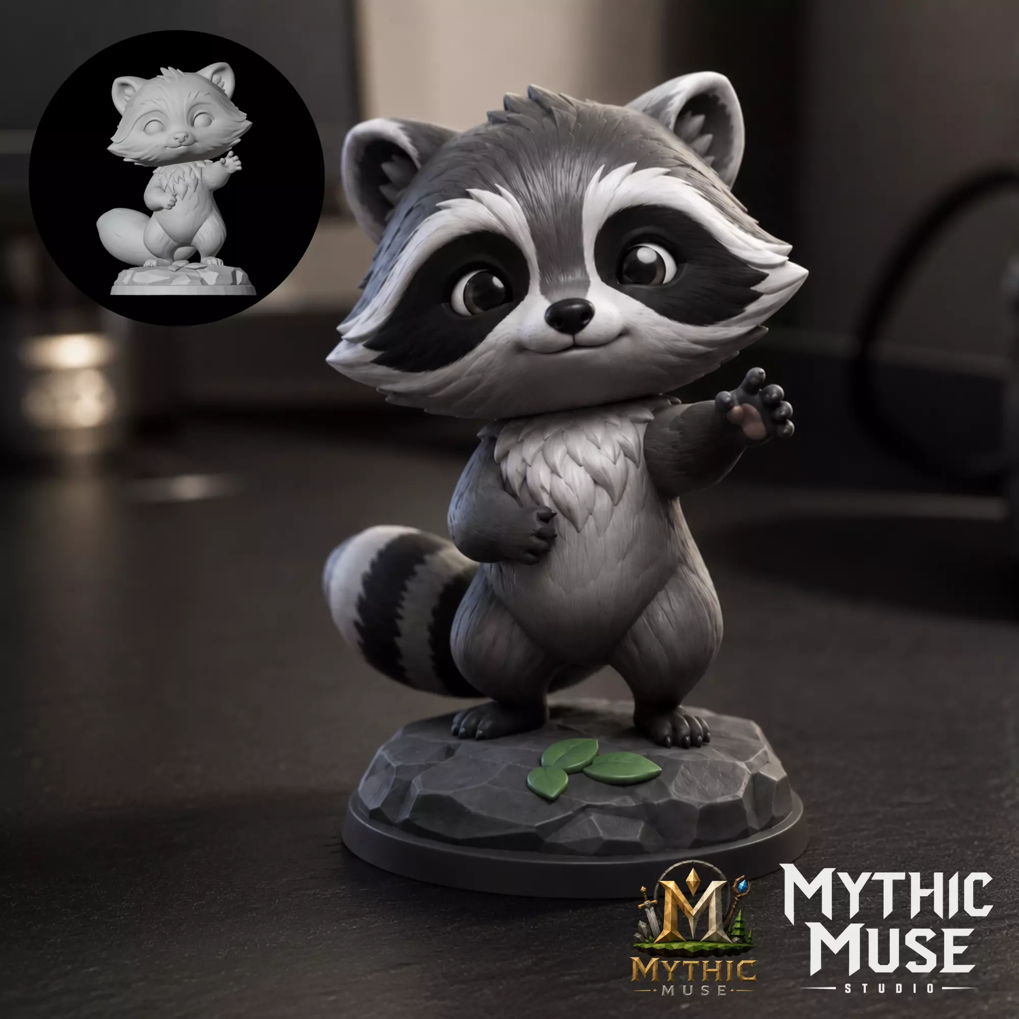 Raccoon STL Model for 3D Printing 3D print model
