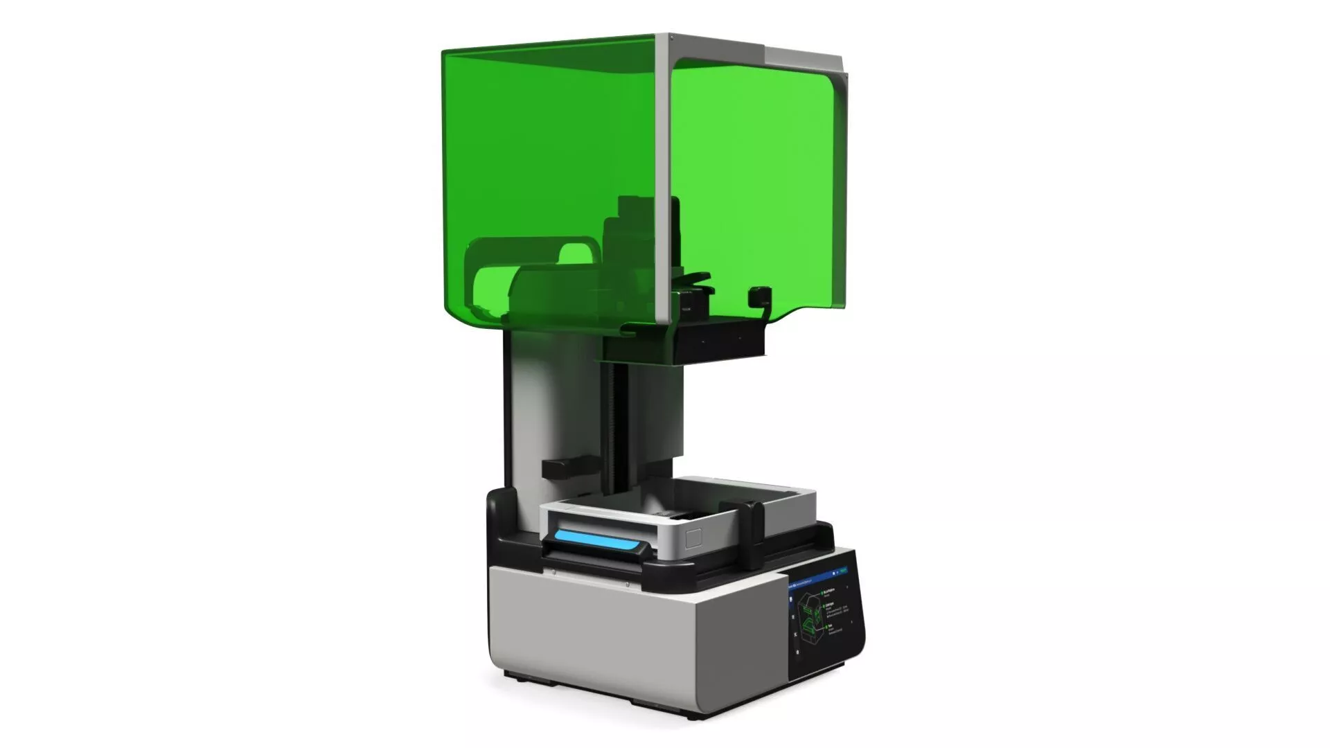 High Precision SLA Printer Green Rigged 3D model