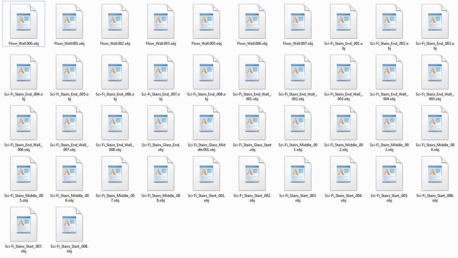 Sci-Fi Stairs Collection Blue Version Low-poly 3D model_68