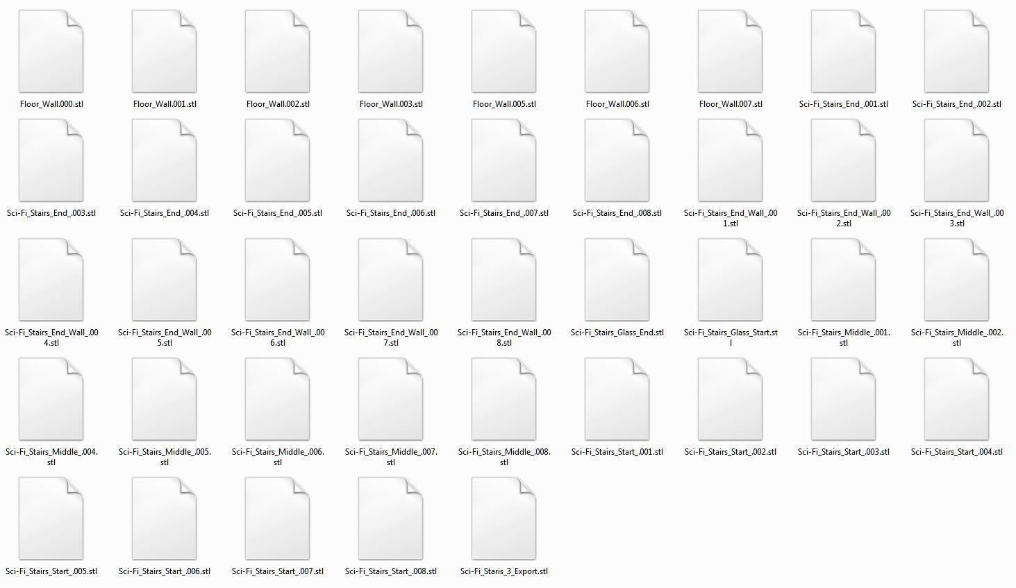 Sci-Fi Stairs Collection Blue Version Low-poly 3D model_70
