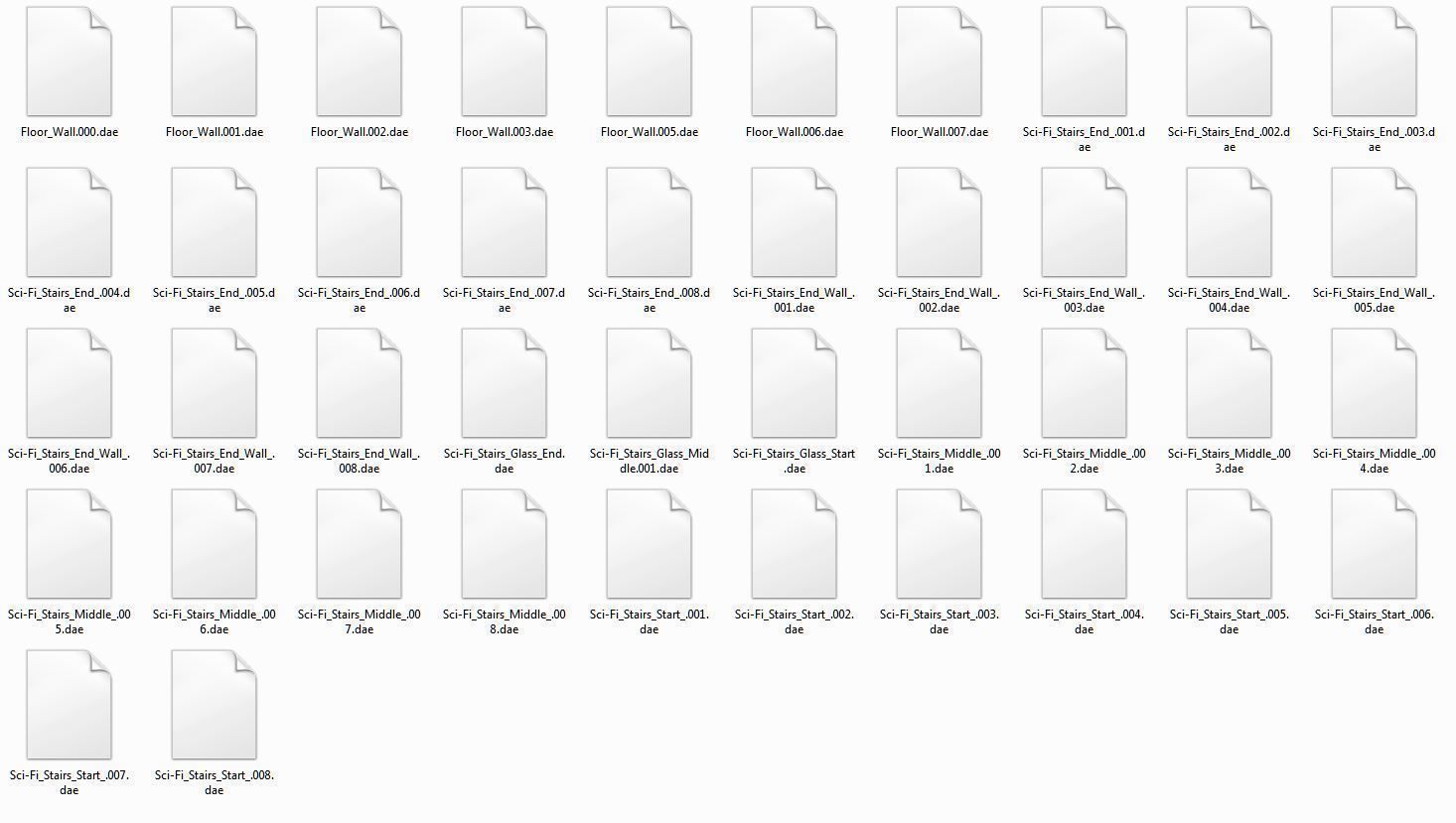 Sci-Fi Stairs Collection Blue Version Low-poly 3D model_67