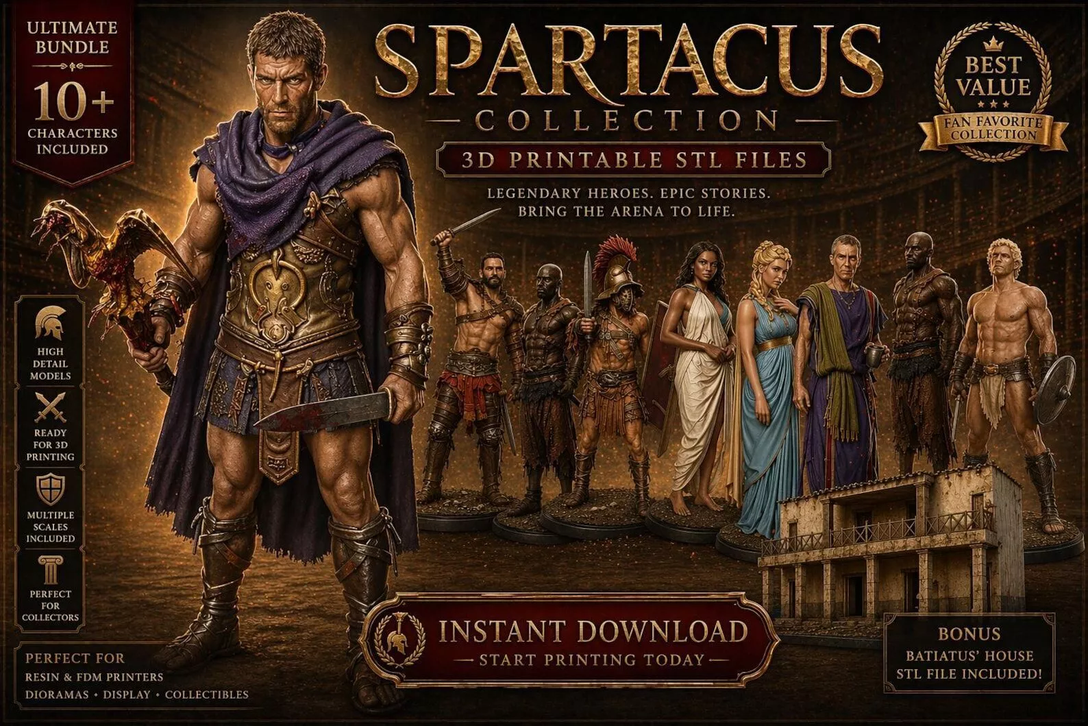 Spartacus Premium STL Collection 3D print model