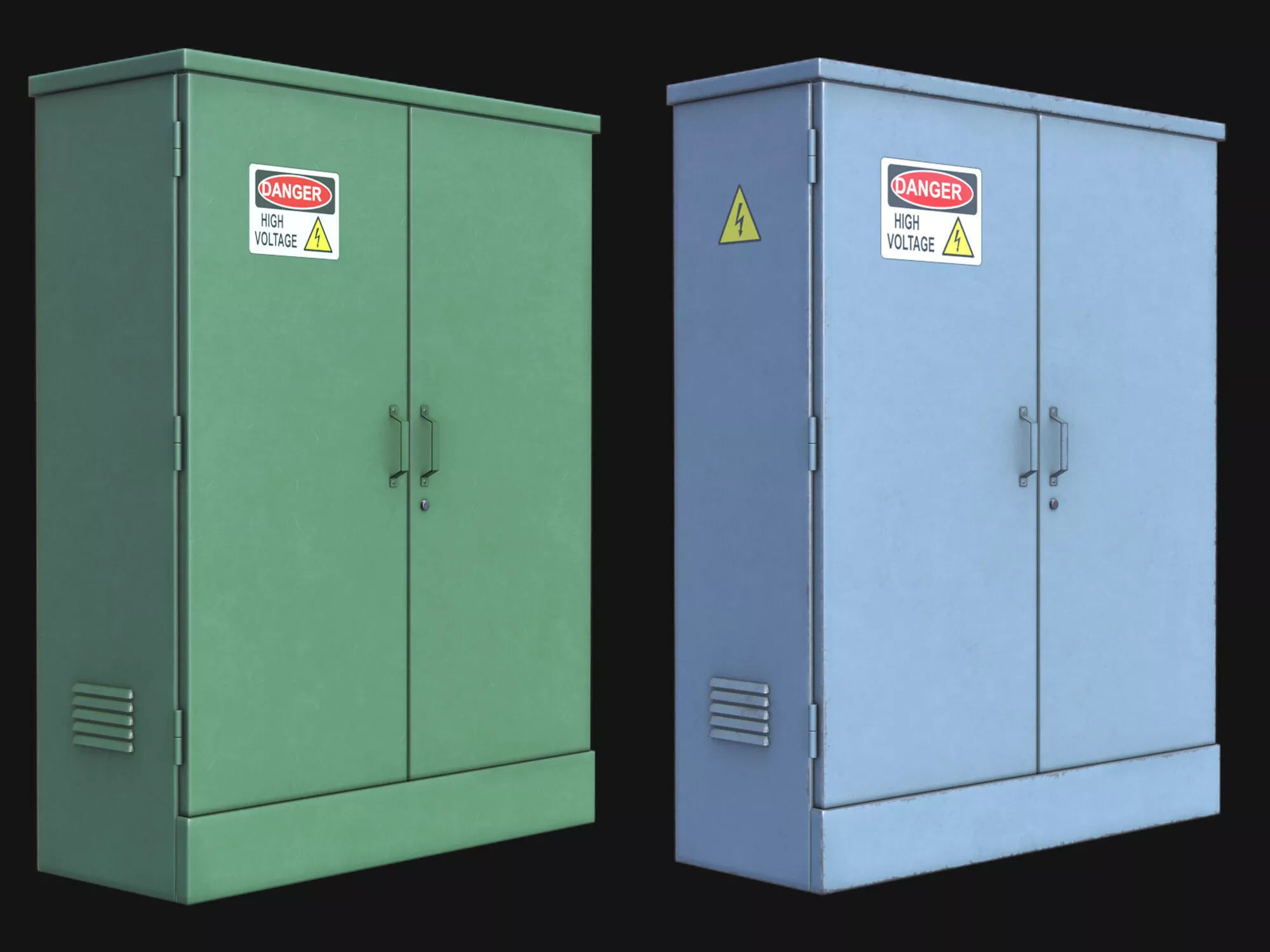 Electric Box 2 PBR Low Poly Low-poly 3D model