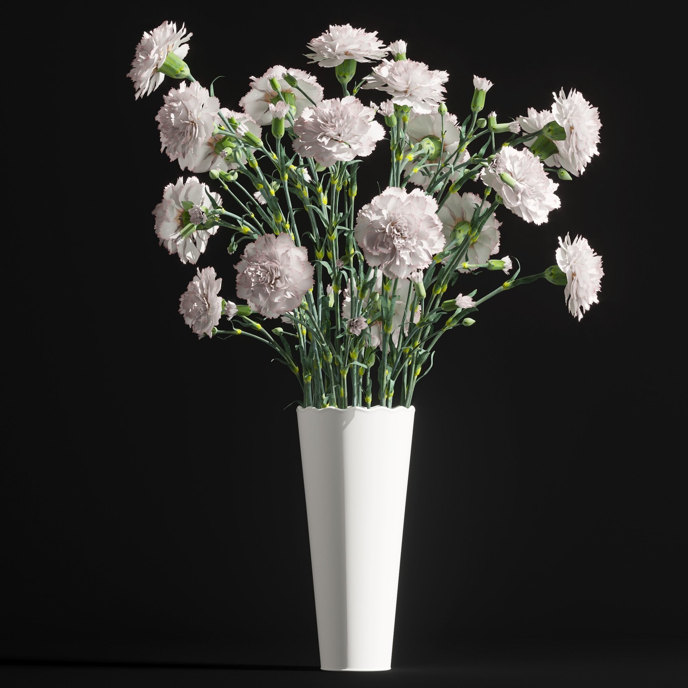 Cornation bouquet 3D model