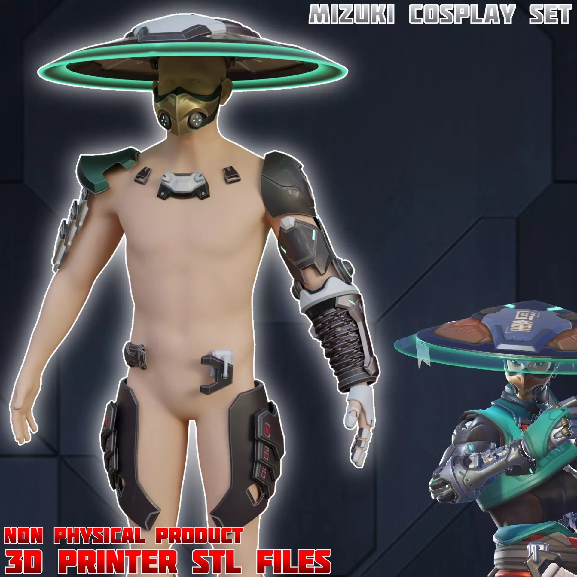 Mizuki Cosplay Set Overwatch 3D print model