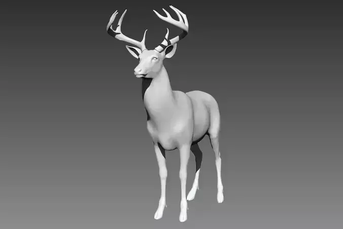 Deer base mesh for Zbrush