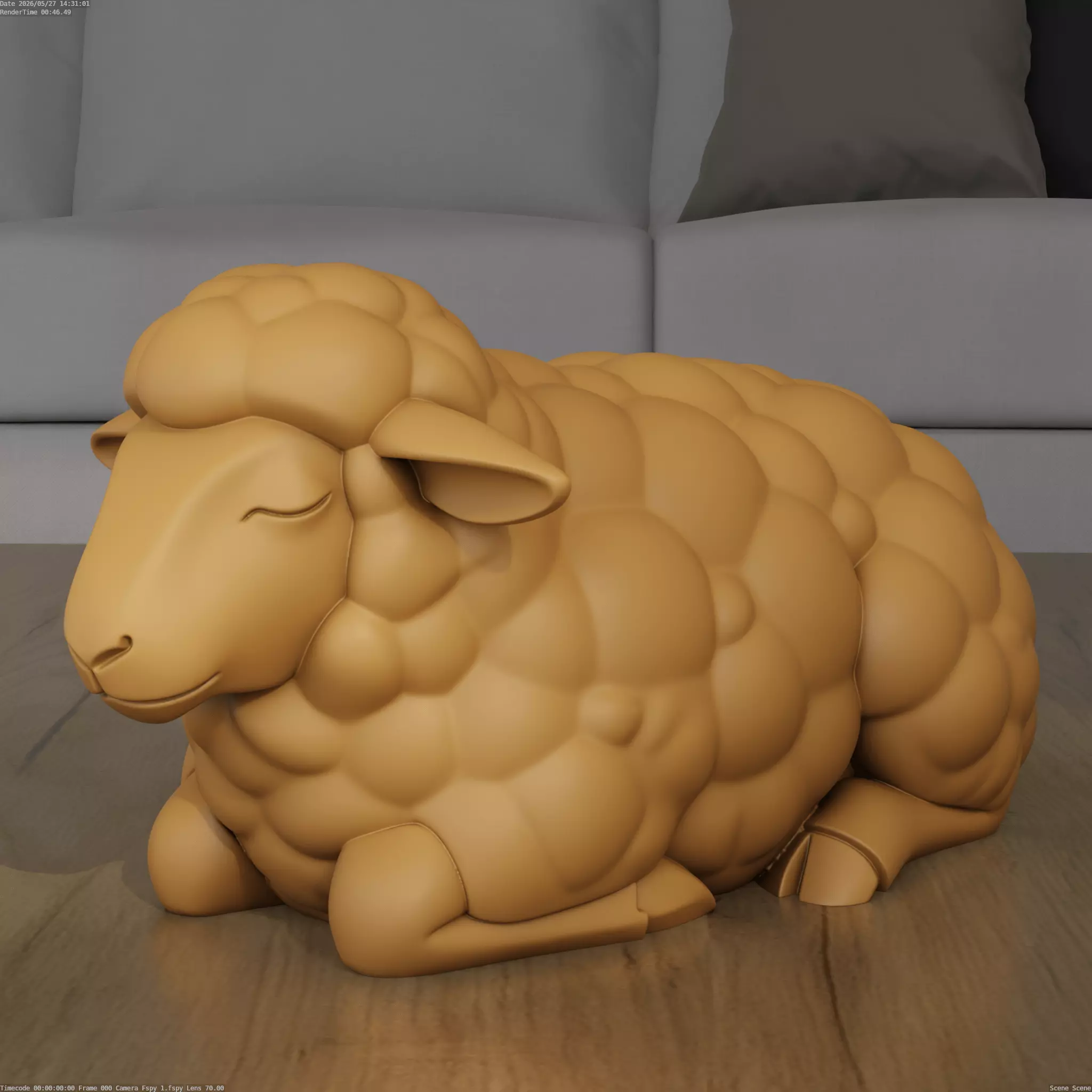 Minimalist Cute Sheep 3D Model STL File for 3D Printing 3D print model