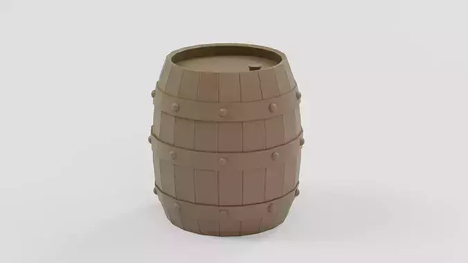 Medieval Wooden Barrel - Sample File