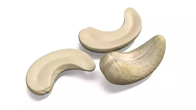Cashew Kernels Low-poly 3D model 4