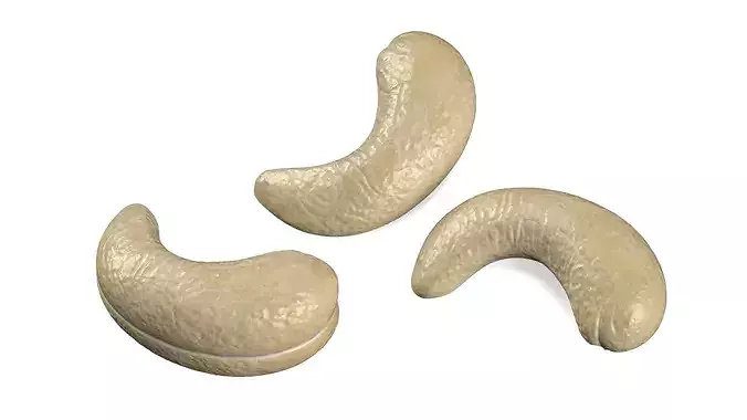Cashew Kernels Low-poly 3D model 5