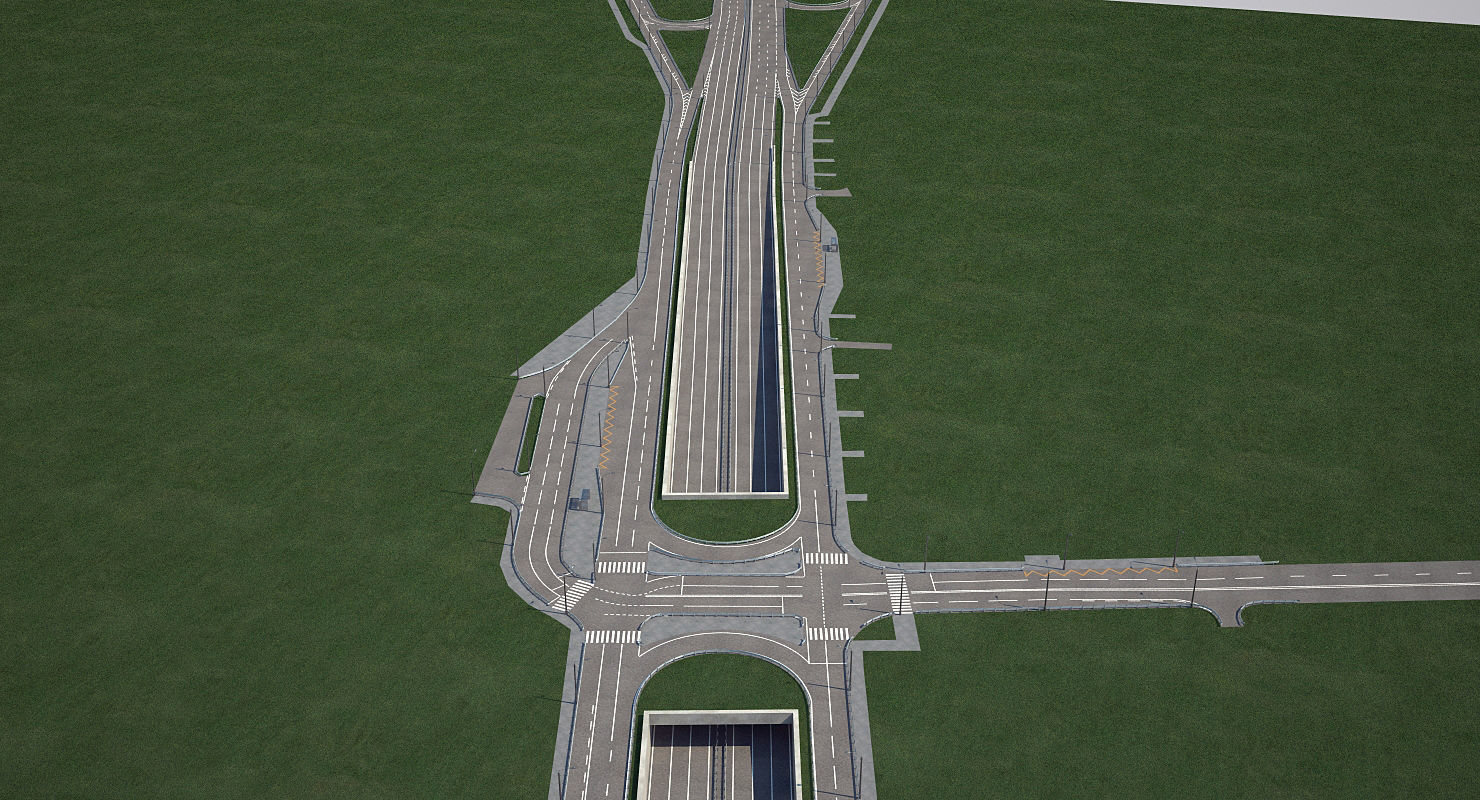 Highway Road 3D model_8